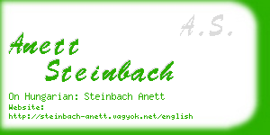 anett steinbach business card